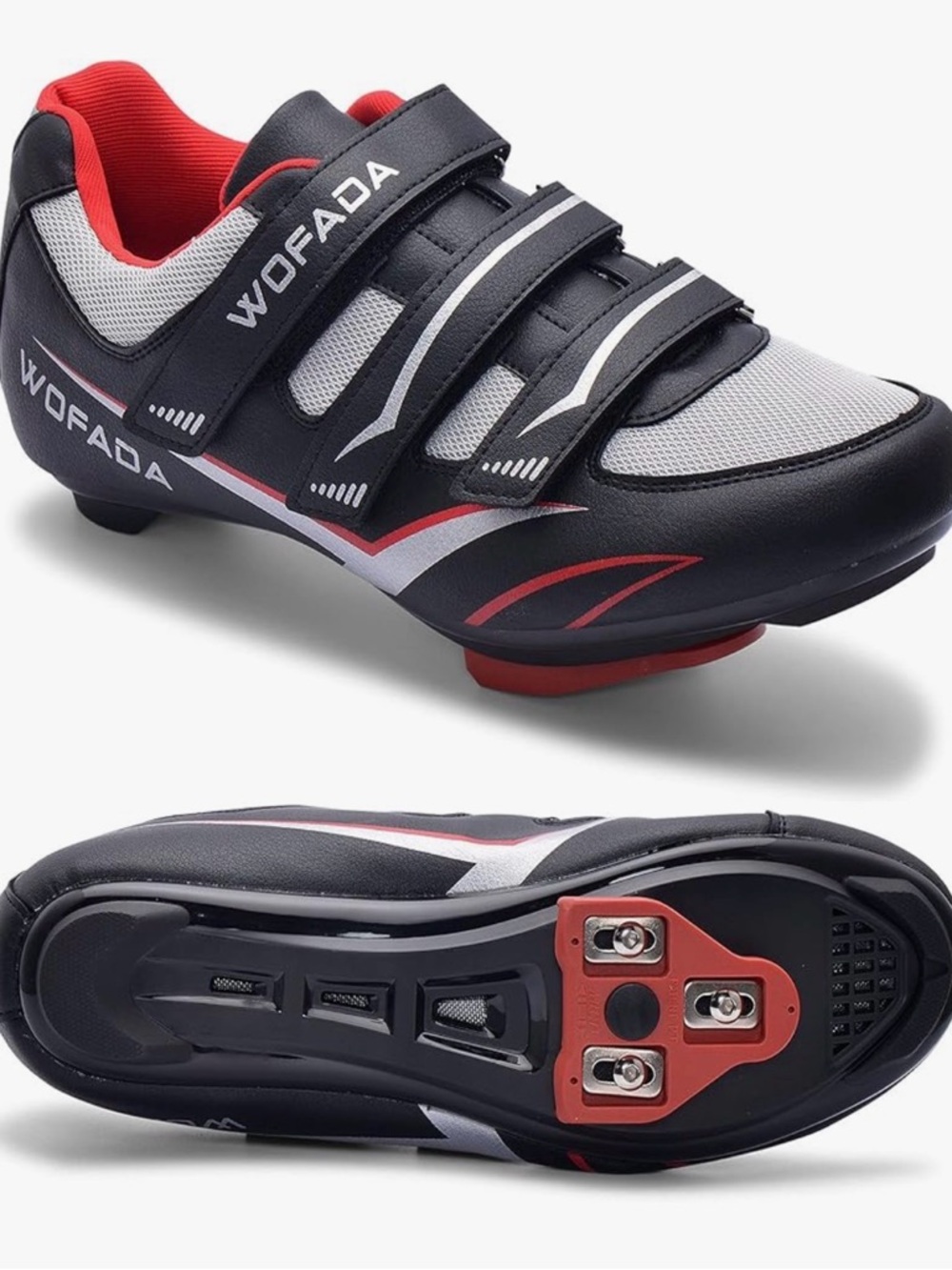 Men’s Black & Red Cycling Shoes